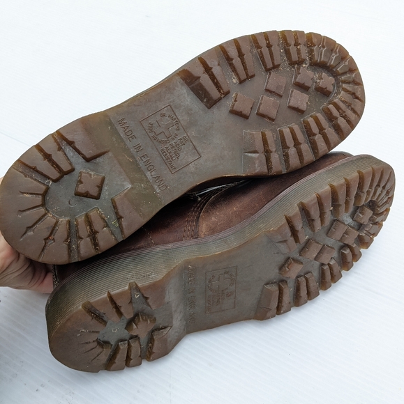 DOC MARTENS Vintage MIE brown leather ankle boots - Picture 4 of 11